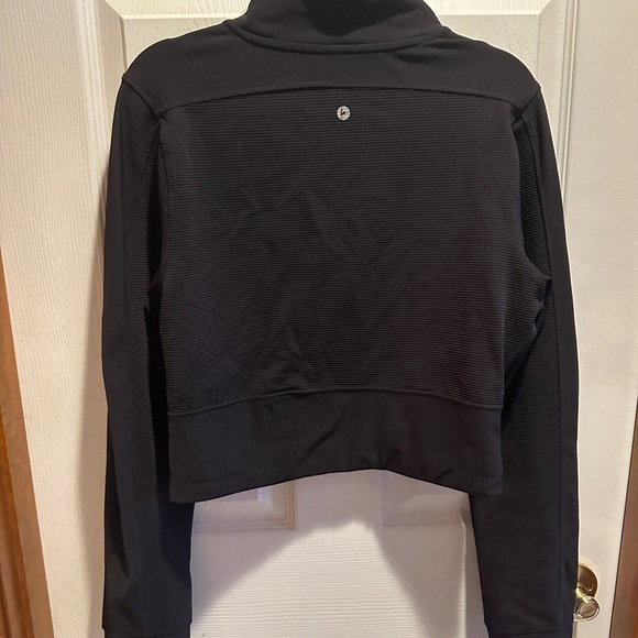 Black Half-Zip Ribbed Pullover - Picture 4 of 5